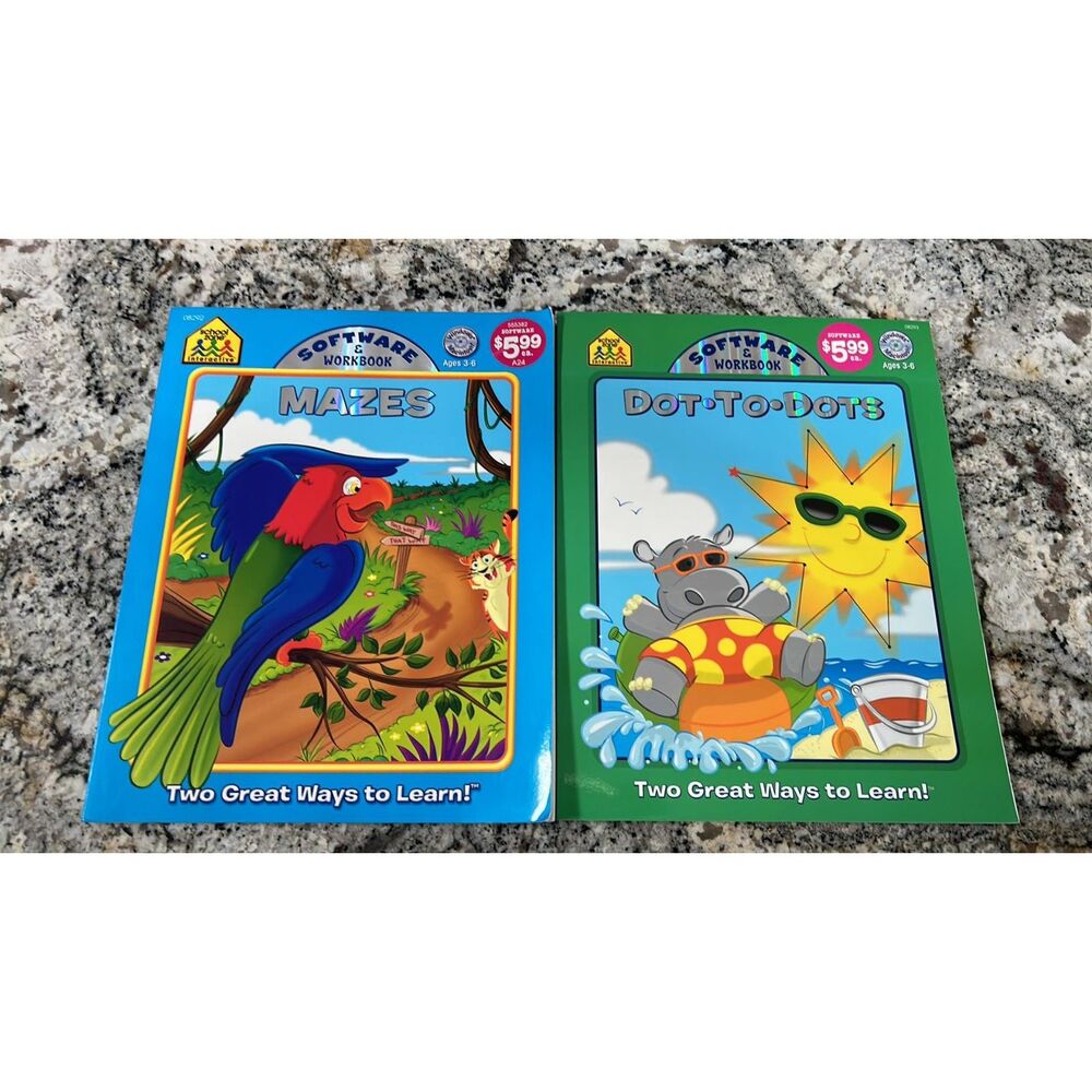 Lot of 2 School Zone Software and workbooks